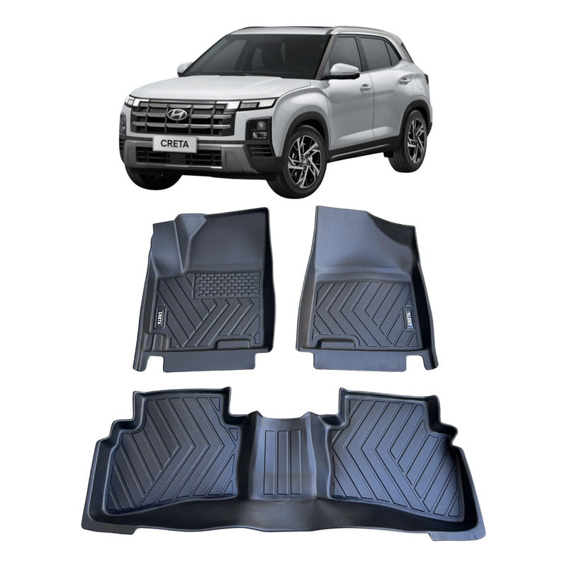 Alfombra Bandeja 3d Interior Hyundai Creta 2020/2025 Negro