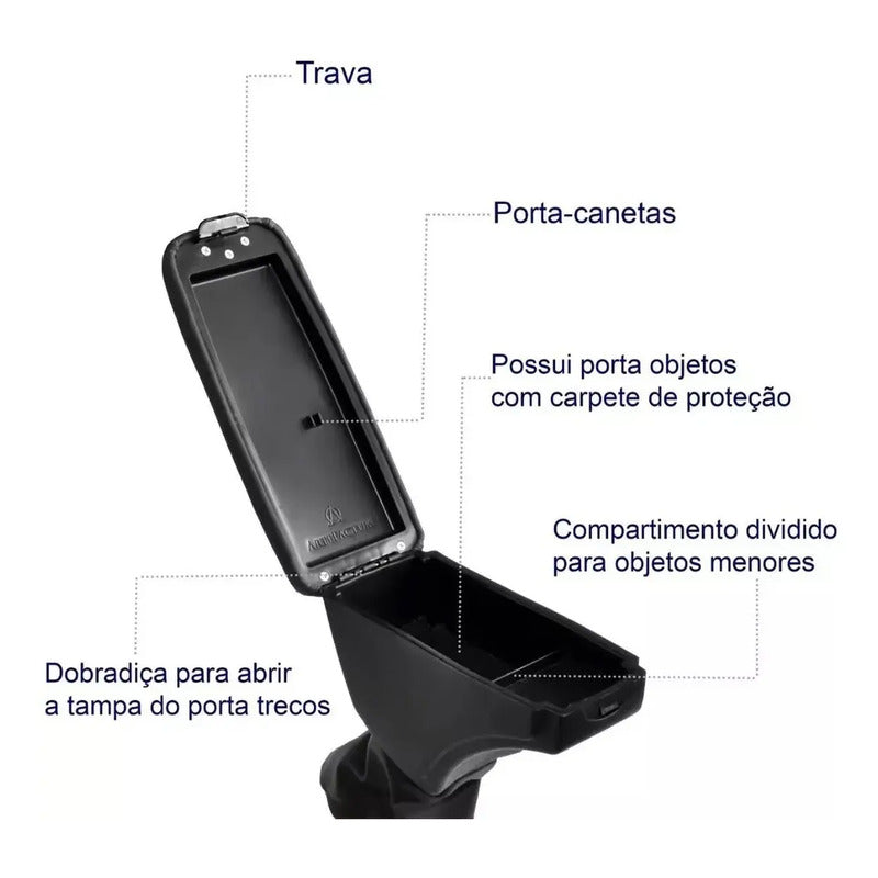 Apoya Brazo Gol Saveiro G4 G5 G6 G7 G8 Sin Consola Central Negro