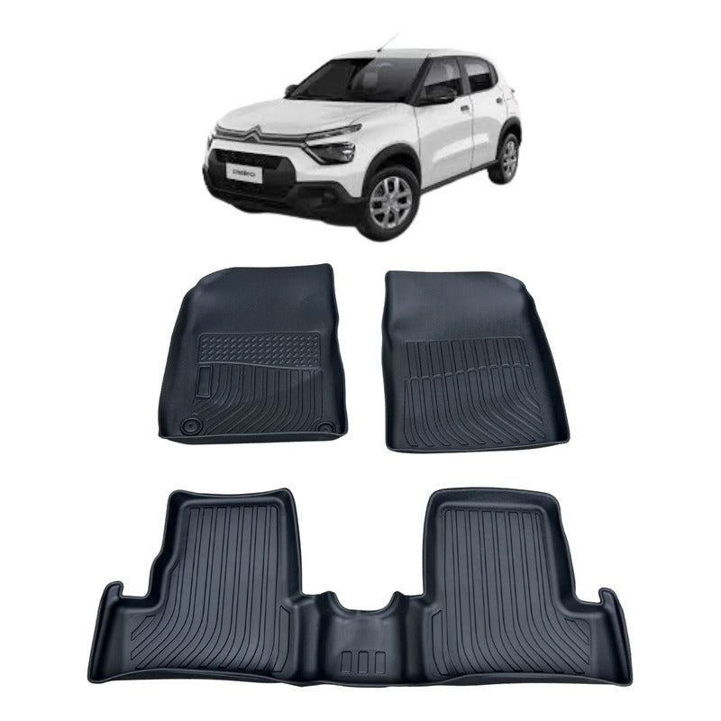 Alfombra Bandeja 3d Vehículo Interior Citroen C3 2023/2026 Negro