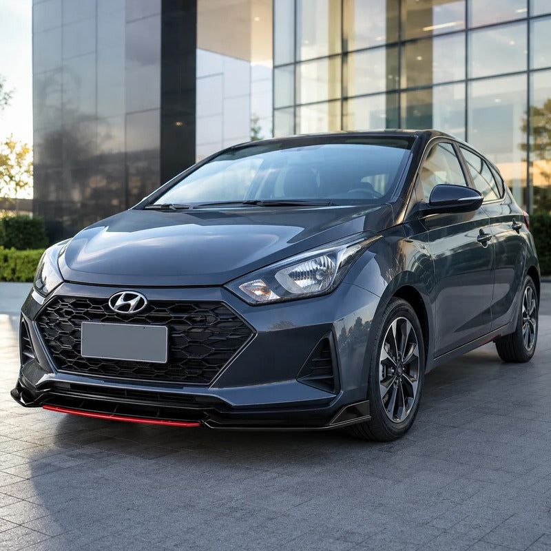 Lip Frontal Tuning Spoiler Paragolpe Hyundai Hb20 2013/2026 Rojo