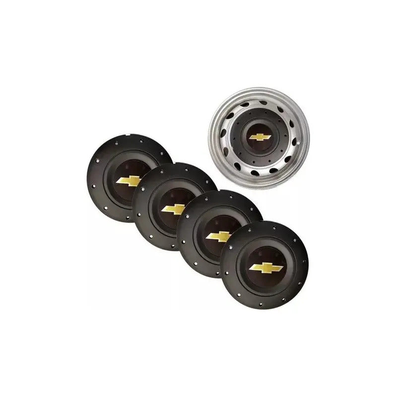 Juego Centro Rueda Fierro Celta Prisma Onix R13 14 15 4x100 Negro