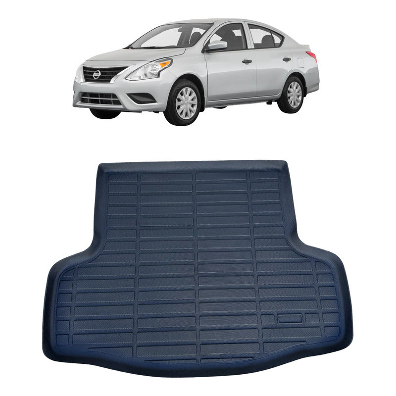 Alfombra Bandeja De Baúl En Goma Nissan Versa 2012/2019 Negro