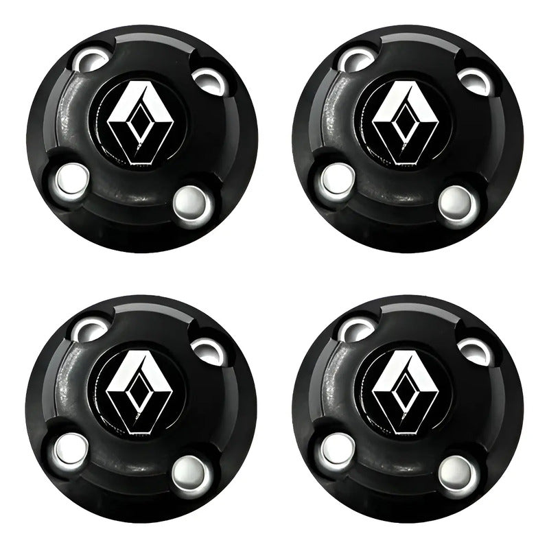 Juego Centro Rueda Fierro Renault Kwid Clio Scenic 4x100 Negro