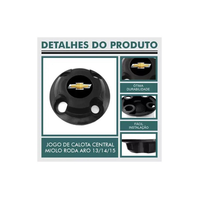 Juego Centro Rueda Fierro Corsa Celta Prisma Onix R13 14 15 Negro