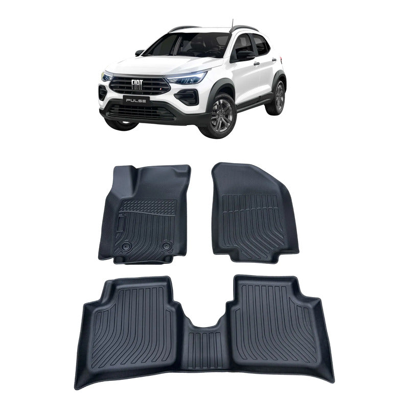 Alfombra Bandeja 3d Interior Vehículo Fiat Pulse Negro