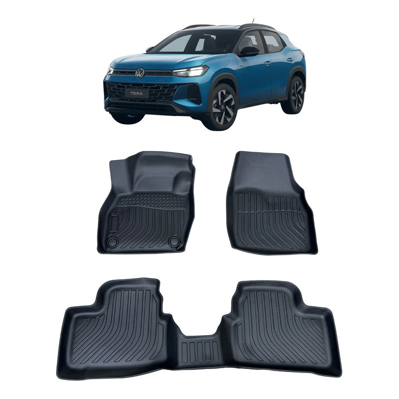 Alfombra Bandeja 3d Interior Vehículo Volkswagen Tera Negro