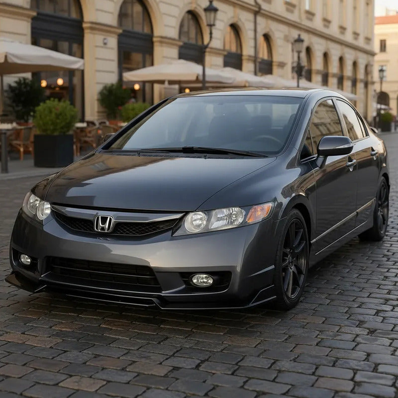 Lip Delantero Tuning Spoiler Paragolpe Honda Civic 2006/2015 Negro