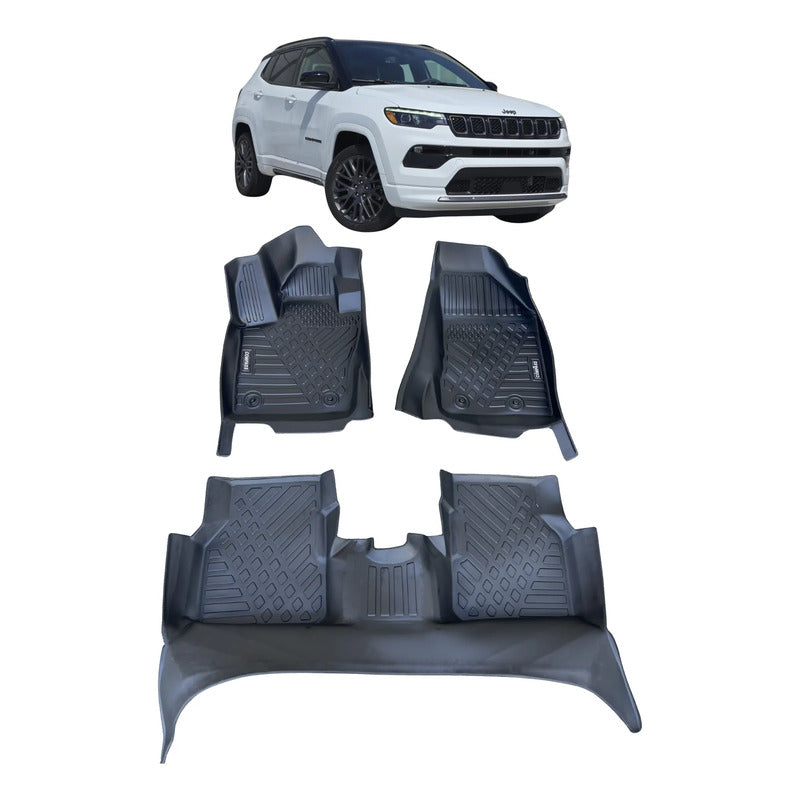 Alfombra Bandeja 3d Interior Jeep Compass 2017/2023 Negro