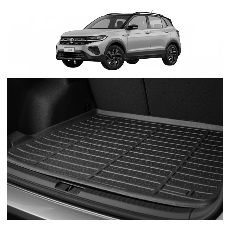 Alfombra Bandeja Baúl En Goma Volkswagen T-cross 2018/2025 Negro