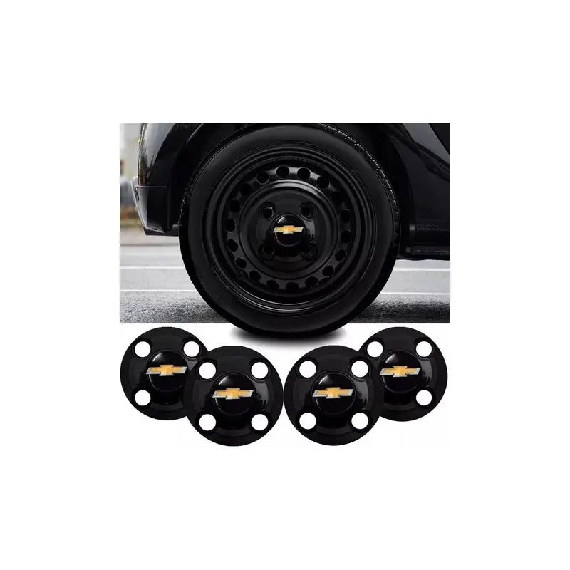 Juego Centro Rueda Fierro Corsa Celta Prisma Onix R13 14 15 Negro