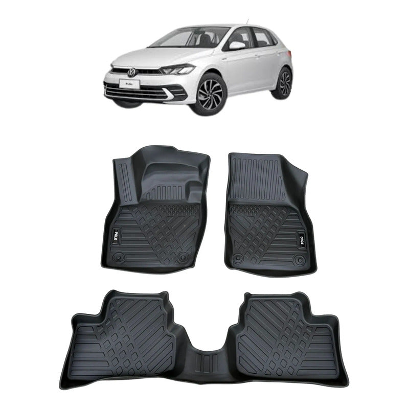 Alfombra Bandeja 3d Interior Volkswagen Polo 2018/2025 Negro