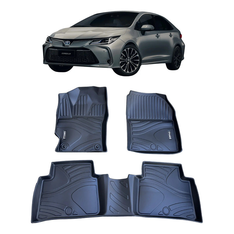 Alfombra Bandeja 3d Interior Toyota Corolla 2019/2025 Negro