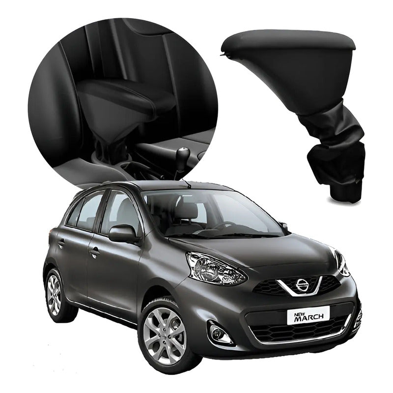 Apoya Brazo Descanso Central Nissan March 2011/2019 Negro