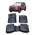 Alfombra Bandeja 3d Interior Vehículo Ford Bronco Sport Negro