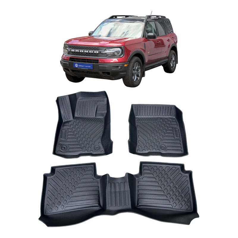 Alfombra Bandeja 3d Interior Vehículo Ford Bronco Sport Negro