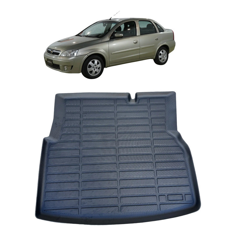 Alfombra Bandeja De Baúl En Goma Chevrolet Corsa 2002/2012 Negro