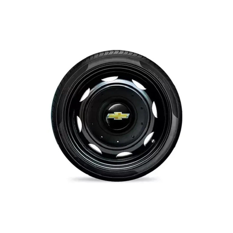 Juego Centro Rueda Fierro Celta Prisma Onix R13 14 15 4x100 Negro