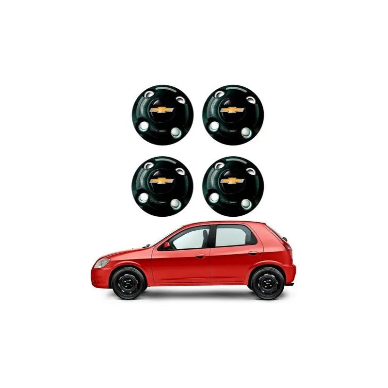 Juego Centro Rueda Fierro Corsa Celta Prisma Onix R13 14 15 Negro