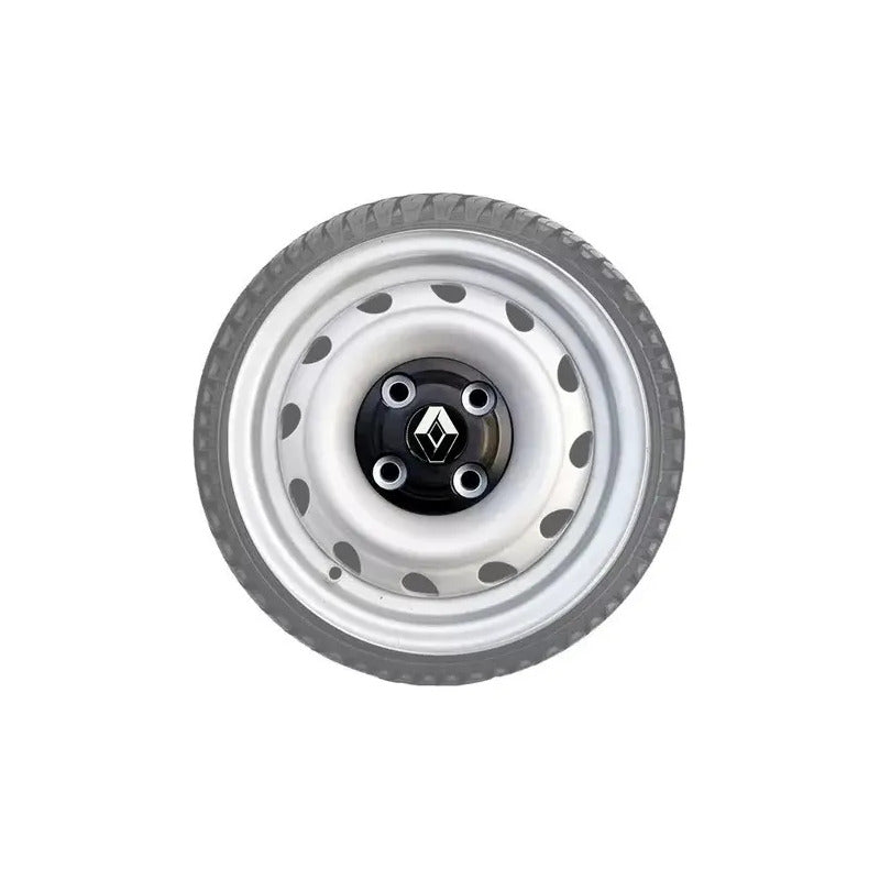 Juego Centro Rueda Fierro Renault Kwid Clio Scenic 4x100 Negro