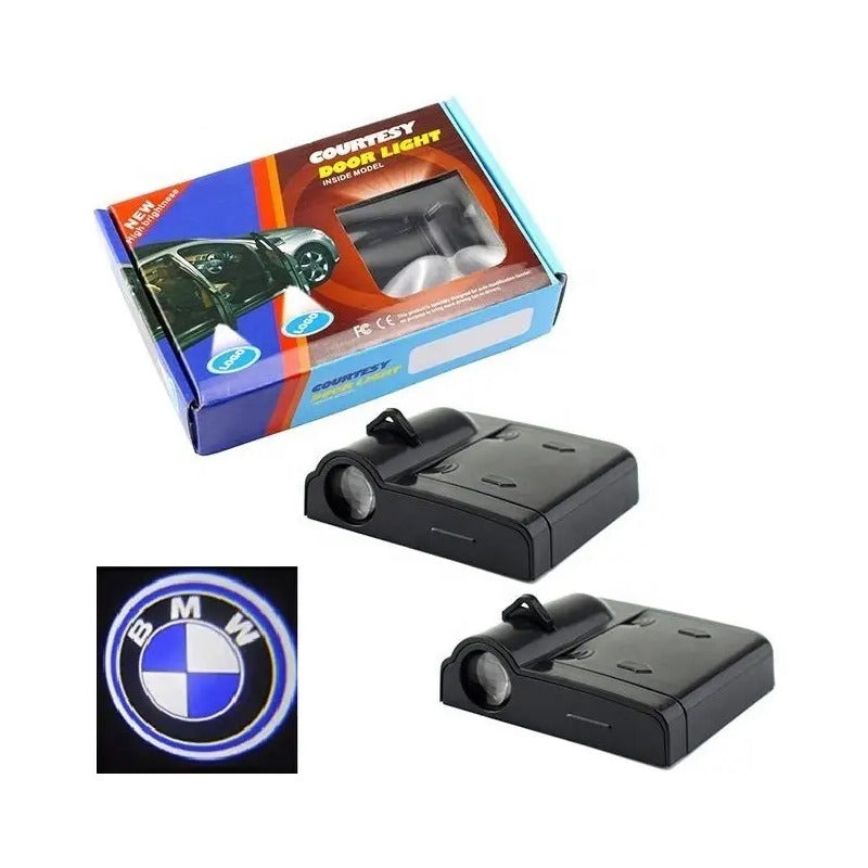 Luz De Cortesía Led Para Puertas Auto Bmw Pegado A La Puerta Negro 6500k