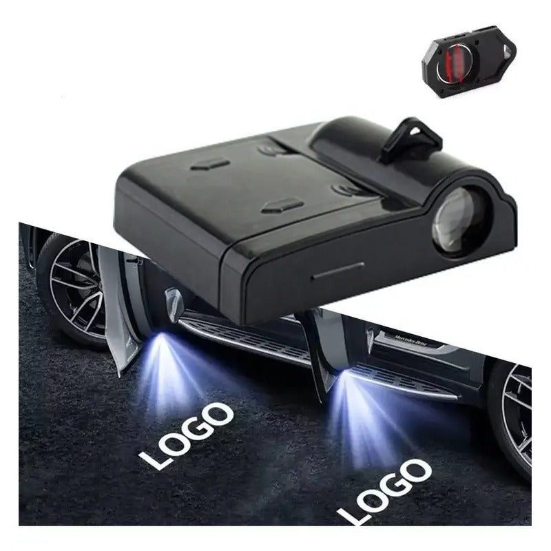 Luz De Cortesía Led Para Puertas Auto Jeep Pegado A La Puerta Negro 6500