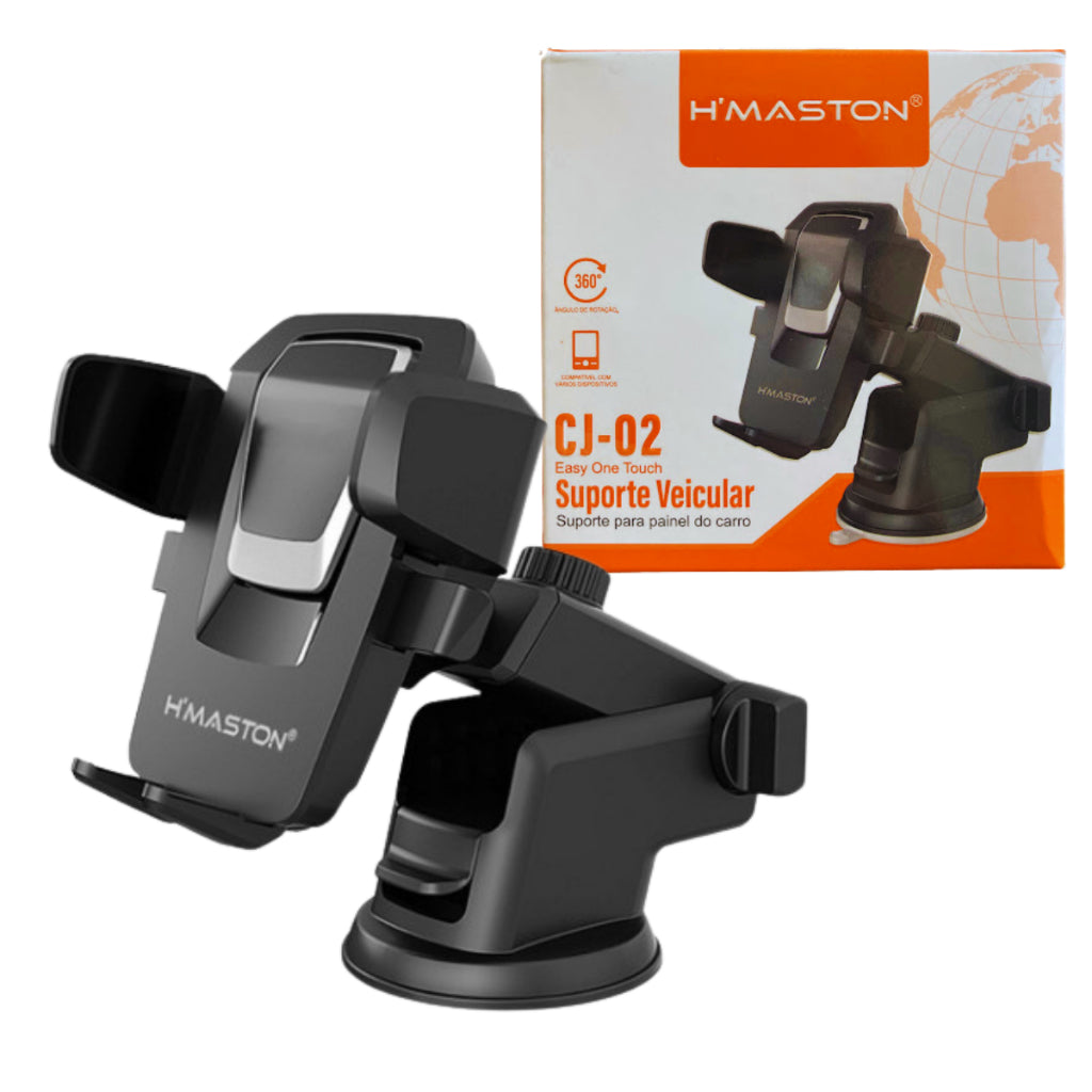 Soporte Celular Vehículo Giro 360 Grados Universal Negro