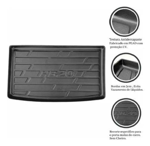 Bandeja Protector De Baúl Hyundai Hb20 2012/2024