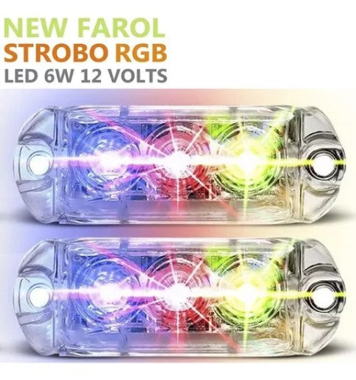 Faro Luz Strobo Rítmico AJK Sonido Automotivo