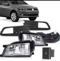 Kit Faros Camineros + Botón Modelo Original Gol Saveiro G6 2013/2016 Cromado