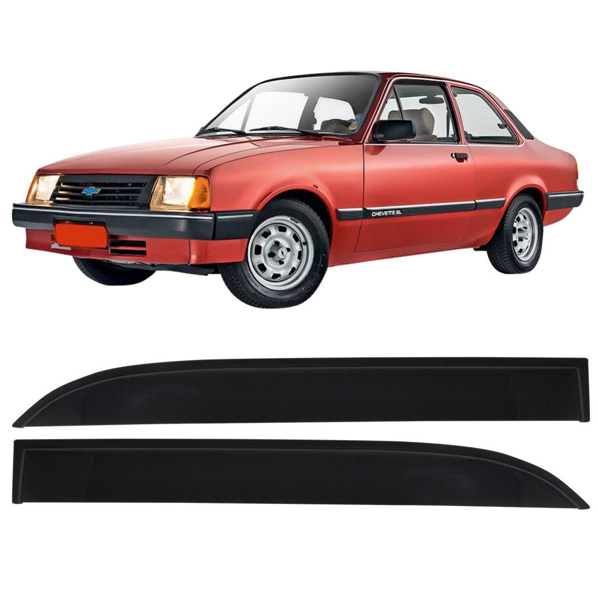 Gotero Deflector de Lluvia Chevette Chevy 2 Puertas Con Rompe Viento