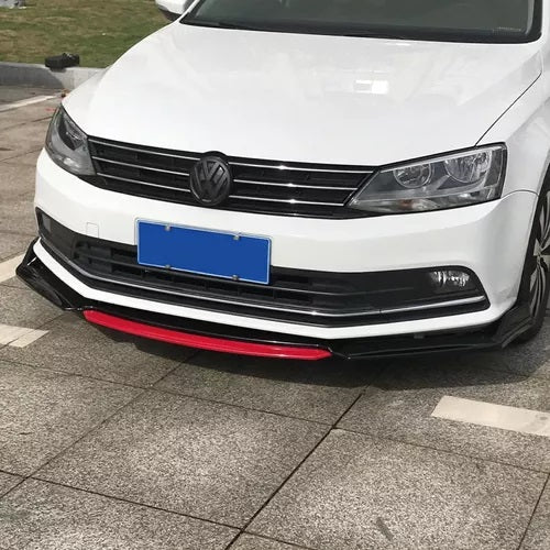 Spoiler Delantero Front Lip Negro y Rojo Universal