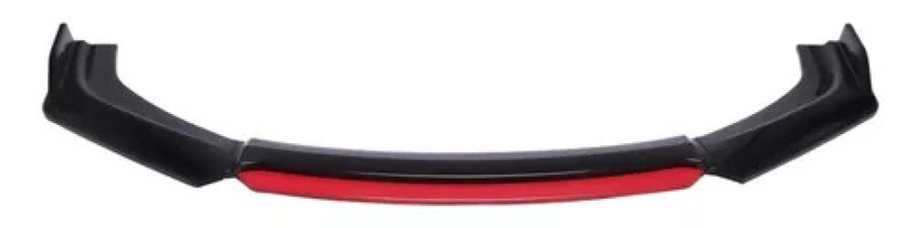 Spoiler Delantero Front Lip Negro y Rojo Universal