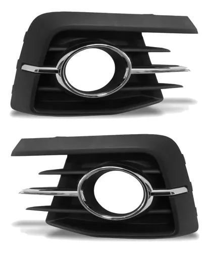 Kit Faros Camineros + Botón Modelo Original Gol Saveiro G7 2017/2018 Cromado