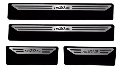 Cubre Zócalo Acero Inoxidable Hyundai Hb20s 4 Puertas