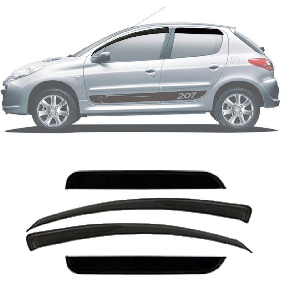 Gotero Deflector de Lluvia Peugeot 206 207 4 Puertas