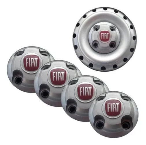Centro de Llanta de Fierro Fiat 4x100 Agarre Con Tuerca Plata