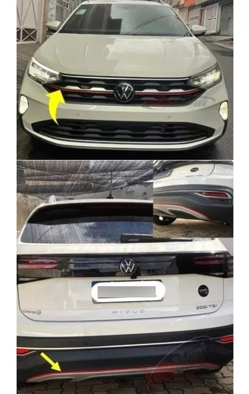 Aplique Rejilla Delantera + Paragolpe Trasero Nivus