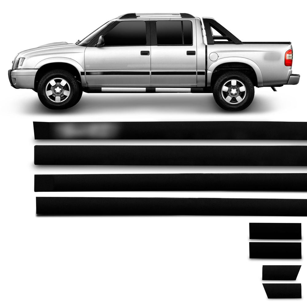 Bagueta Friso Lateral Chevrolet S-10 Doble Cabina 1996/2011 Escrita