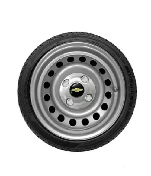 Centro de Llanta de Fierro Chevrolet 4x100 Agarre Con Tuerca Plata