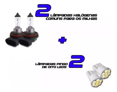 Kit Faros Camineros + Botón Modelo Original Fiat Strada 2021/2024