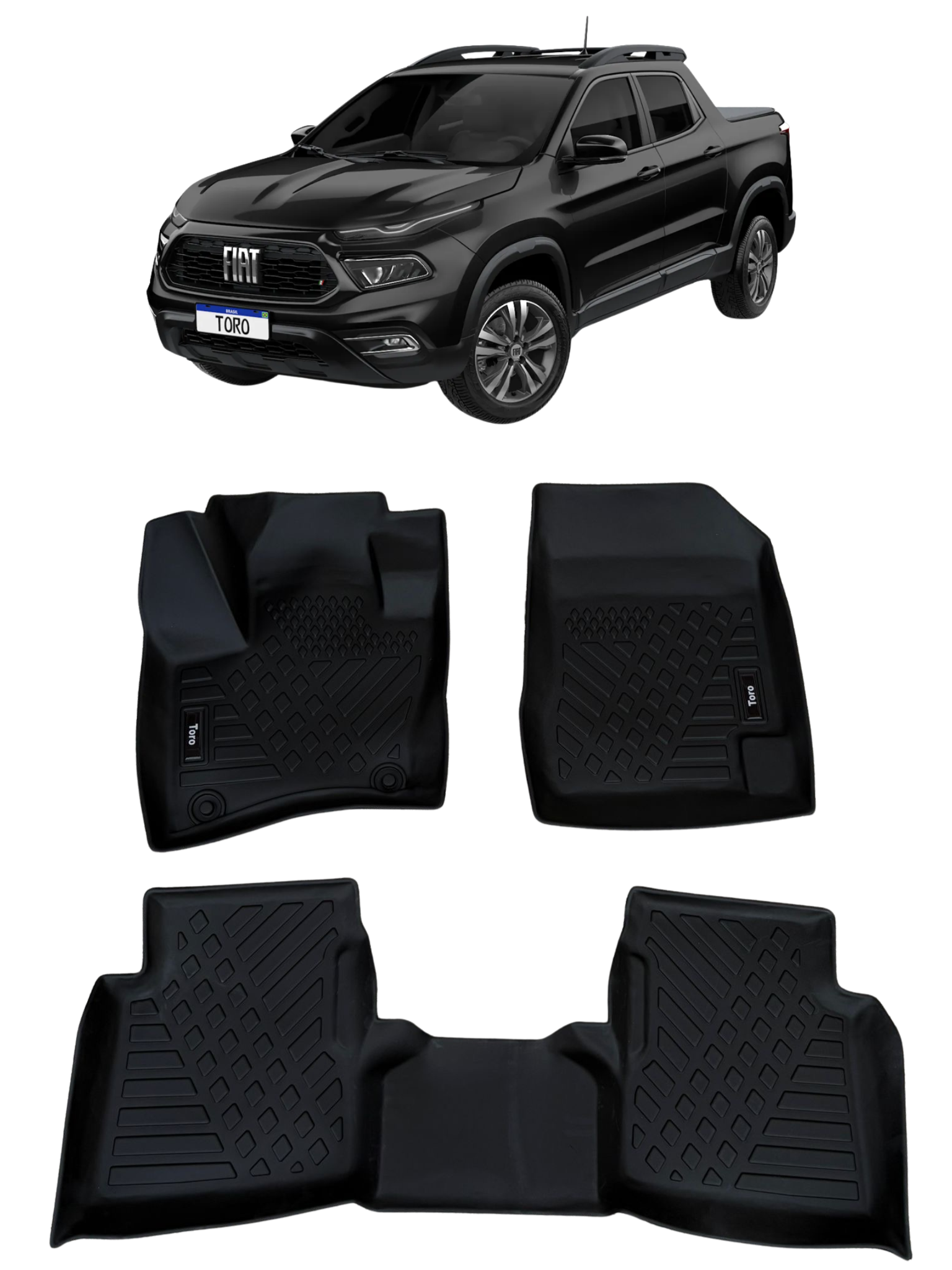 Alfombra Bandeja 3D Fiat Toro 2016/2024
