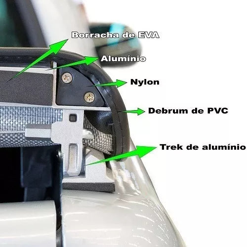 Lona Maritima Vw Saveiro G5 G6 G7 G8 Cab Extendida C/Ganchos