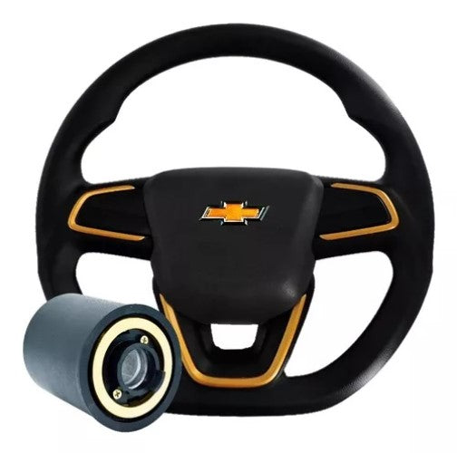 Volante Deportivo Onix Linea Chevrolet Logo Dorado