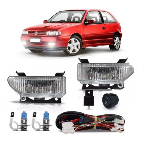 Kit Faros Camineros + Botón Universal Gol Saveiro Parati G2 1995/1999