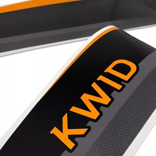 Adhesivo Lateral Renault Kwid 2017 / 2024 Negro + Naranja