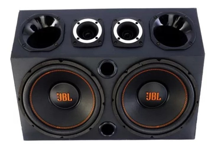 Caja Trio Jbl Doble Sub Woofer 12 Pulgadas + Taramps Tl1500
