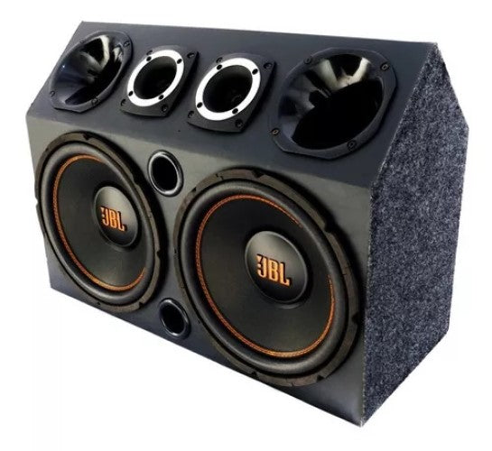 Caja Trio Jbl Doble Sub Woofer 12 Pulgadas + Taramps Tl1500