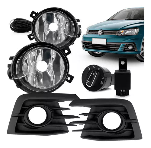 Kit Faros Camineros + Botón Modelo Original Gol Saveiro G7 2017/2018
