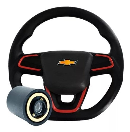 Volante Deportivo Onix Linea Chevrolet Logo Dorado