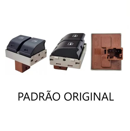 Par Moldura + Botón Vidrio Eléctrico Gol Saveiro G4 2006